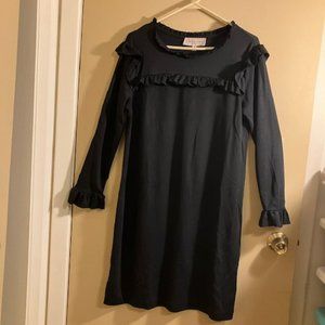 Cute Black Ruffled Philosophy Dress